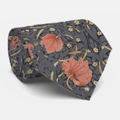 Red Puppies Pimpernel William Morris Dark Pattern Stropdas (Opgerold)