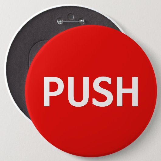 Red PUSH Button (kolossale Button) (Voorkant /achterkant)