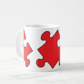 RED PUZZZLE PIECE KOFFIEMOK (Voorkant links)