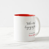 Red Quarantine Log and Care Mug (Devant droit)