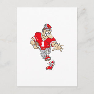 Red Quarterback Briefkaart