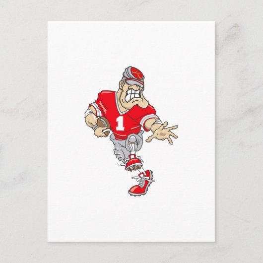 Red Quarterback Briefkaart (Voorkant)