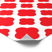 Red Quatrefoil Patroon Poster (Hoek)