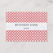 Red Quatrefoil Patroon Visitekaartje (Achterkant)