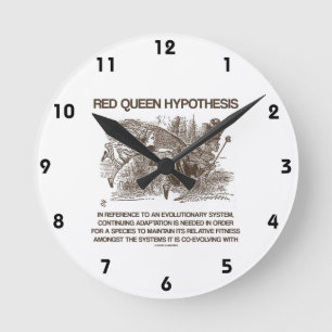 Red Queen Hypothesis (Wonderland Alice Red Queen) Ronde Klok