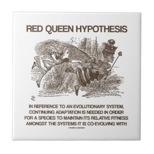 Red Queen Hypothesis (Wonderland Alice Red Queen) Tegeltje