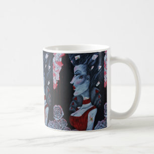 Red Queen of Hearts Alice Wonderland Fantasy Art Koffiemok