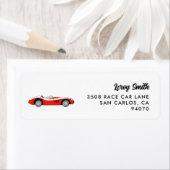 Red  Race auto retouradres Etiket (Insitu)