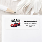 Red Race auto retouradres Etiket (Insitu)