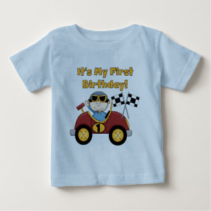 Red Race Car 1st Birthday Tshirts en Gifts