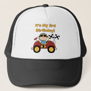 Red Race Car 3rd Birthday Tshirts en cadeaus Trucker Pet