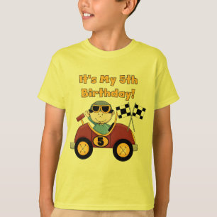 Red Race Car 5th Birthday Tshirts en Gifts