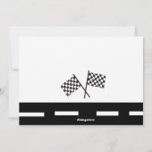 Red Race Car avec Flames Boys Invitation d'anniver (Dos)