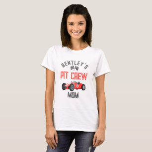 Red Race Pit Crew Moeder Verjaardag Shirt