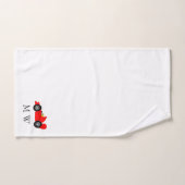 Red Racing Car Design Monogrammed (Serviette à main)