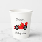 Red Racing Car Papieren Bekers (Voorkant)