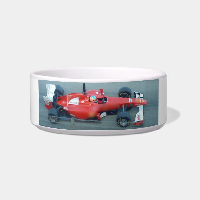 Red Racing Car Pet Bowl Voerbakje (Voorkant)