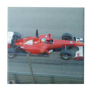 Red Racing Car Tile Tegeltje