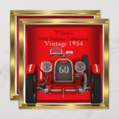  Red Racing Mans 60e verjaardag Kaart (Voorkant / Achterkant)