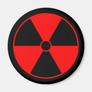 Red Radiation Symbol Magnet Magneet