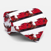 Red Railroad Caboose Stropdas (Opgerold)