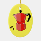Red Rainbow Espresso Keramisch Ornament (Voorkant)