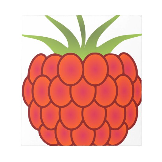 Red Raspberry Line Art Notitieblok (Voorkant)
