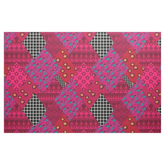Red Raspberry Patchwork Stof (Fat Quarter)