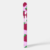 Red Raspberry Pattern iPhone Case (Achterkant / Links)