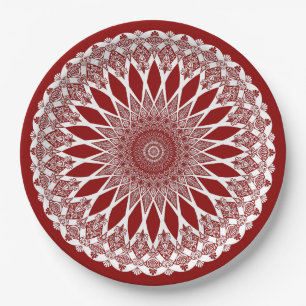 Red Raspberry Tristyns Mandala Papieren Bordje