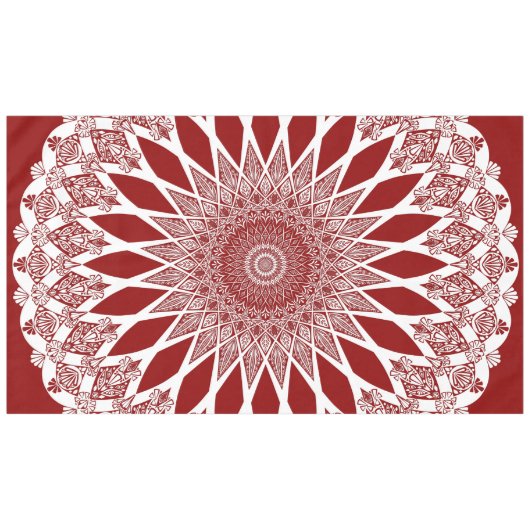 Red Raspberry Tristyns Mandala Tafelkleed (Voorkant (Horizontaal))