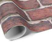 Red Real Brick Wall Cadeaupapier (Rol Hoek)