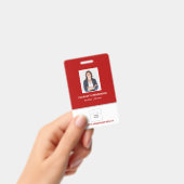 Red Real Estate Agent Photo Logo Badge (Handheld)