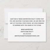 Red Real Estate Company Custom Home Jubileum Kaart (Achterkant)