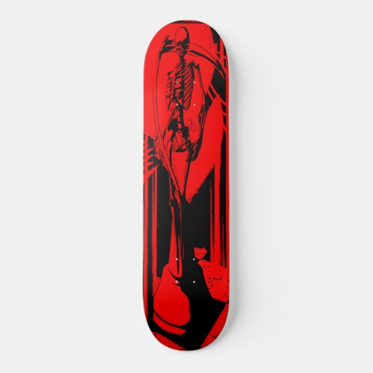 Red reaper check maat skateboard (Voorkant)