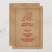 Red Redeers-feestdag Kaart (Voorkant / Achterkant)