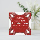 Red Regalia Graduation Invitation (Debout devant)