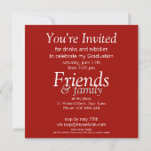 Red Regalia Graduation Invitation (Dos)