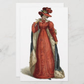 Red Regency Lady Briefpapier (Voorkant / Achterkant)