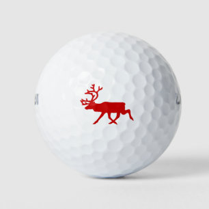 Red Reindeer/Cariou Silhouette Golfballen