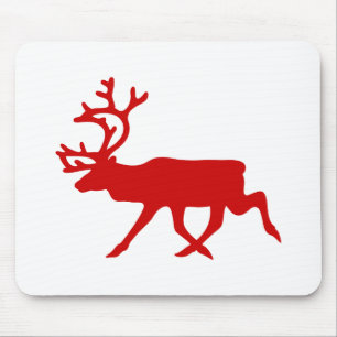 Red Reindeer/Cariou Silhouette Muismat