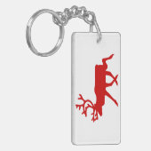 Red Reindeer/Cariou Silhouette Sleutelhanger (Voorkant Links)