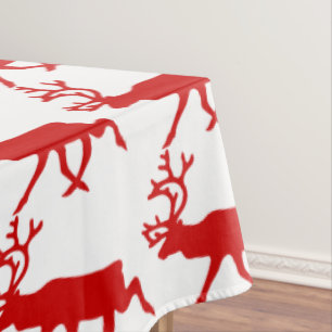 Red Reindeer/Cariou Silhouette Tafelkleed