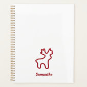 Red Reindeer Contour Personalized Name (Devant)