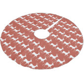 Red Reindeer Pattern Classic Christmas Tree Skirt Kerstboom Rok (Gekanteld)