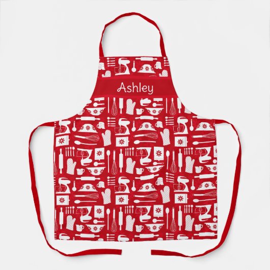 Red Retro Baking Schort (Voorkant)