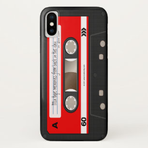 Red Retro Cassettebandje - Aangepast Hoesje