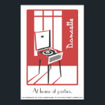 Red Retro Dansette joueur de record Pop Art poster<br><div class="desc">Poster d'art pop du lecteur de disques Retro</div>