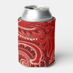 Red Retro Paisley Bandanna/Bandana Blikjeskoeler