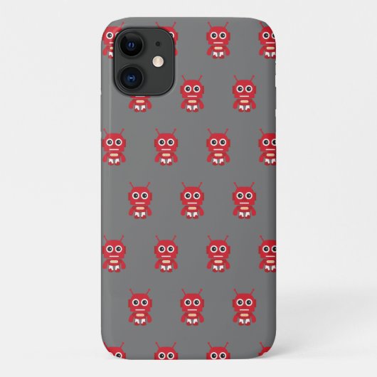 Red Retro Robot Case-Mate iPhone Case (Achterkant)